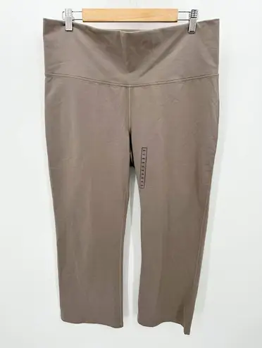 Calia Pants Women XXL NWT Dark Grey Essentials High Rise Cropped Flare