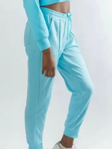 Waisted blue zipper track pants Size XL