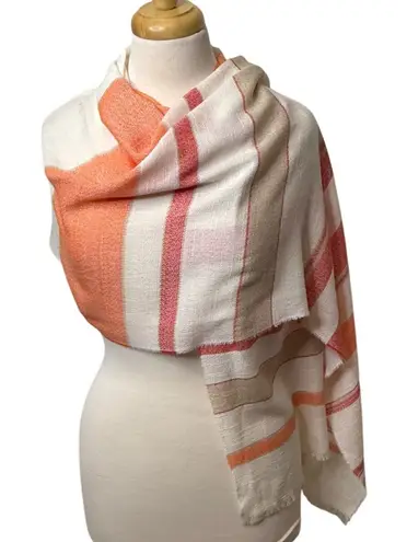 Floreiza Fringed Striped Wrap Rectangular Scarf Boho Cozy Fall Artsy Gypsy Style