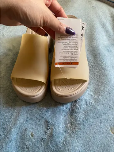 Crocs NEW  Brooklyn Frosted Slide Heels Sz 8