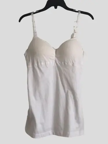 🆕 White Camisole with lace trim & built