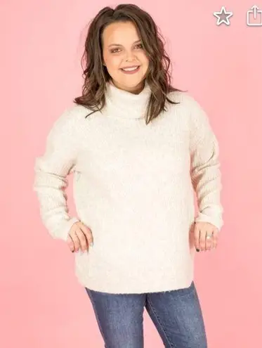 Flaunt Boutique | Bêcool cream kit turtleneck sweater White Size L