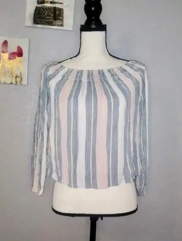 Cape Juby Aeropostale striped long sleeve crop top