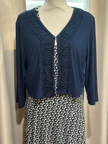 Danny & Nicole Blue midi dress size Large