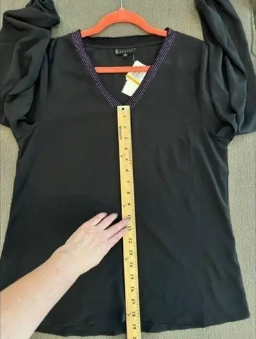 Bobeau S Peasant V-Neck Pullover Top