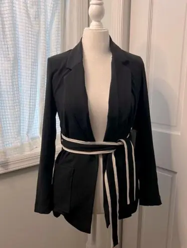 Jason Wu • BELTED BLAZER • BLACK/WHITE • NWT