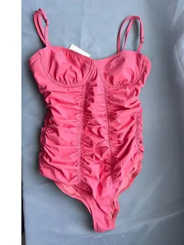 Ulla Johnson NWT  Bahia Maillot One Piece Swimsuit in Honeysuckle Pink XS