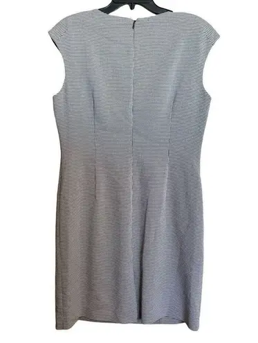 Tahari ASL Arthur Levine Sheath Dress Womens 10P Petites Multicolor Houndstooth