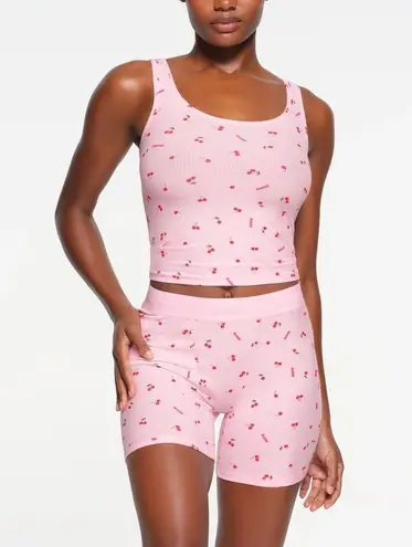 SKIMS Pink Limited Edition Ribbed Cherry Print Set Lana Del Ray Valentine