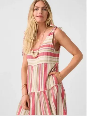 Faherty ππ Lanai Dress ~ 100% Organic Cotton Sol Stripe XL NWT