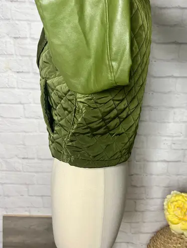 Boutique NEW Leather Quilted Cropped Jacket