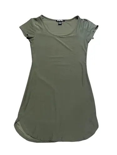 Planet Gold army green mini form fitting stretch skater dress size medium