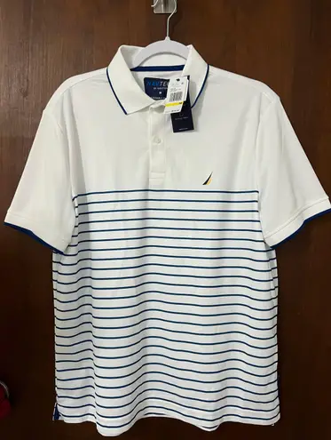 Nautica Men’s  Navy Blue / White Shirt