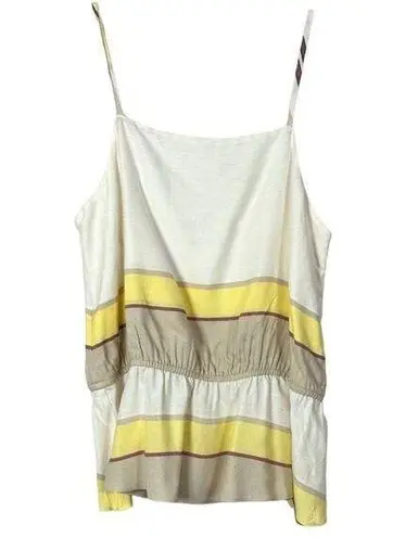 NEW Waverly Grey Striped Sleeveless Felicity Tank Top Size XS MSRP $148 Tan