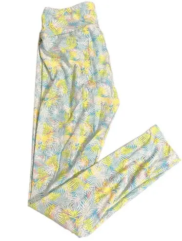 LuLaRoe  OS Hawaiian Neon Leggings (one size) thumbnail 1