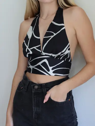 Isabelle's Cabinet Electric Feel Black Halter Top