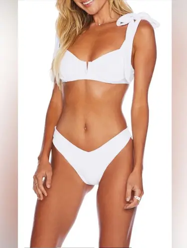 Beach Riot Vanessa High cut Bikini Bottom, White, Size Medium, $88