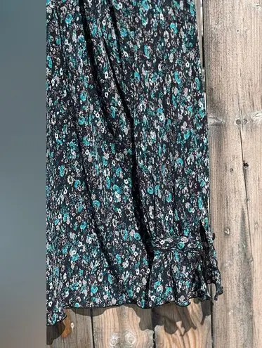 ZARA  Women’s Blouse Ditsy Floral Pleated Chiffon Prairie Cottage