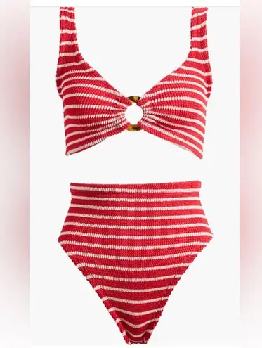HUNZA G Nadine Bikini Red/White Stripe, BRAND NEW, $255 Red Size undefined