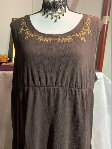 White Stag Brown Tiered Dress
