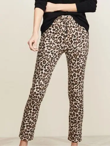 Veronica Beard Brooke Leopard Print Skinny Jeans