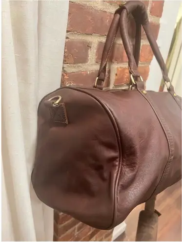 Classic Leather Duffel Weekender bag Brown