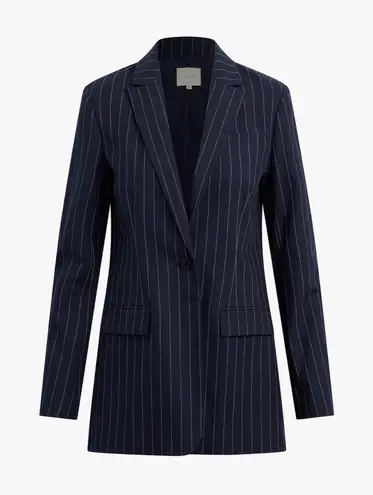 Favorite Daughter The Break Up Oversize Stretch Cotton Blazer Size XXS New w/Tag Blue