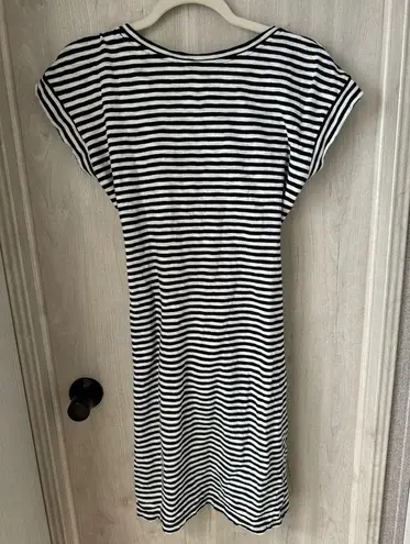 J.Crew  Striped Black and White 100% Cotton Dress