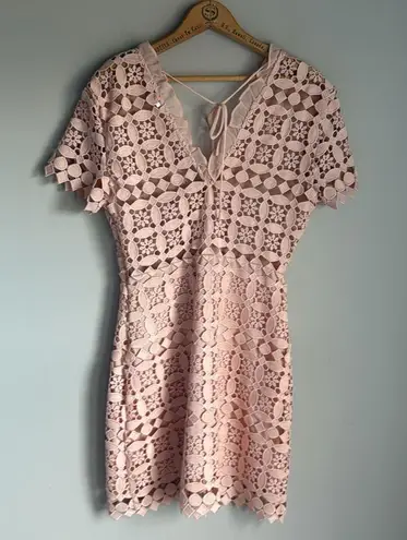 Sandro Paris Manureva Pink Lace Dress 6
