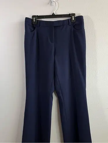 Akris Punto Pants Mikko Straight Leg Boyfriend Pants in Navy Blue Sz US 10 EUC