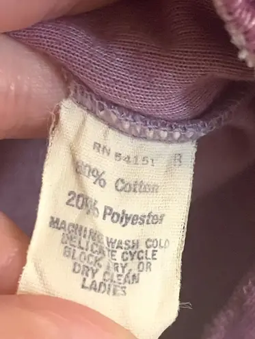 Adolfo Sport Vintage Women’s Size Small Velour Track Jacket • Purple & Cream GUC