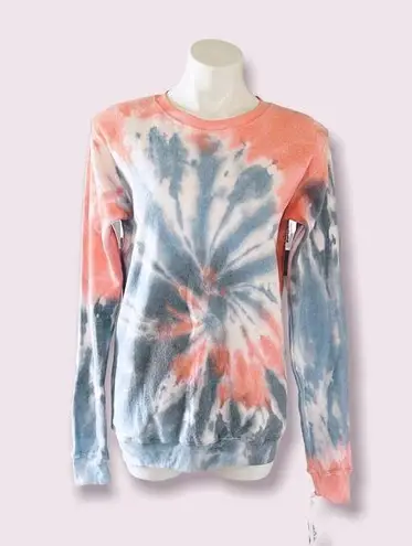 Mango Dreamsicle Sweatshirt Tie Dye Cozy Cotton Blend Loungewear  Surf Size S NWT