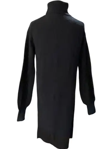 J.Crew  Turtleneck Sweater Dress Supersoft yarn black long Balloon Sleeve Wool XS - Image 5