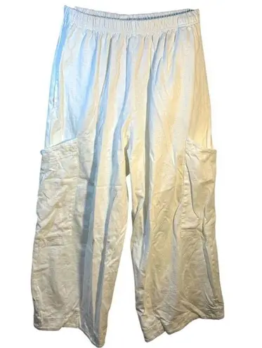 Bryn Walker Brynn Walker White Wide Leg Casbah Pants cropped cotton