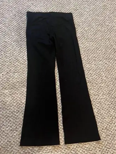 Betabrand Womens Flat Front Classic Yoga Flare Leg Dress Pants Black Medium