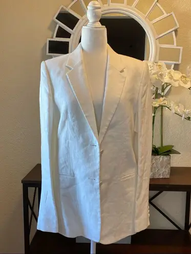 Helmut Lang  Off-White Hemp and Cotton-blend Blazer thumbnail 5