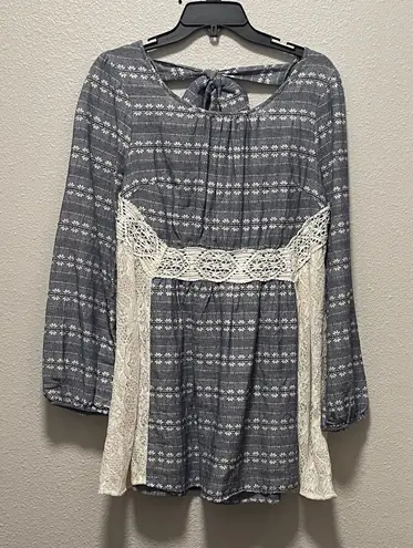 Ryu Lace Cutout Balloon Long Sleeve Dress.