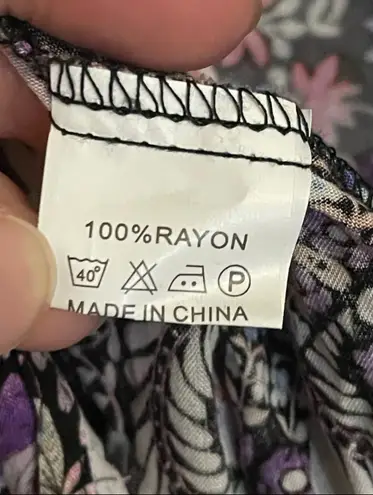 Jaase Magenta Mornings Women’s Size Small Floral Jumpsuit •Leg Slits Relaxed Fit