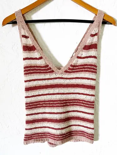 Free People Ditsy Stripe Knit Tank Top