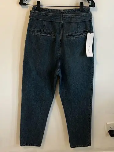 IRO Pablo Middle Gray Denim Paperbag Waist D Ring Jeans