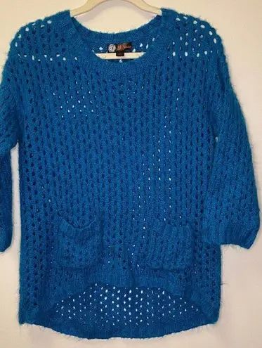 J.J. Basic Teal Sweater Blue Size L