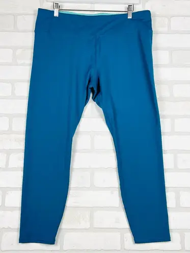 Vibrant Teal Size XXL Corsair Cropped Leggings Capris Teal with inside pocket Blue