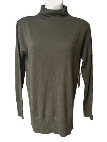 Chelsea28 NWT, Olive Green Funnel Neck Long Sleeve Sweater, Sz M