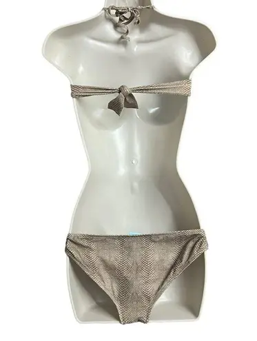 Melissa Odabash Brown Croc Print Bikini Womens Size 4