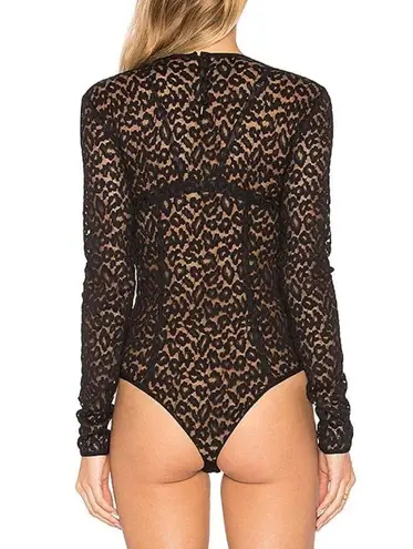 House of Harlow Revolve Josephine Bodysuit Leopard