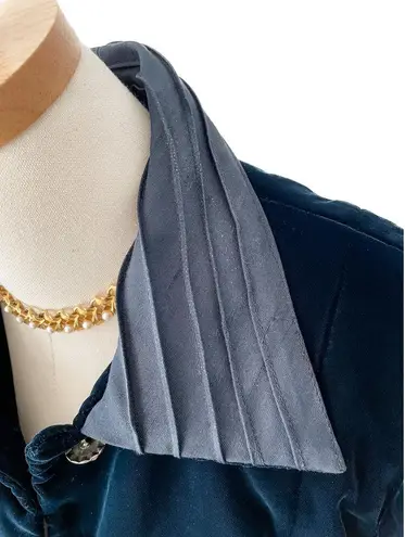 Velvet & rhinestone bespoke hand tailored evening jacket size small XS