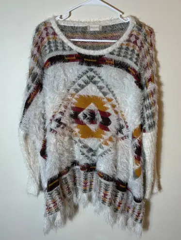 Altar'd State  Fuzzy Knit‎ Pullover Tunic Sweater Aztec Bohemian Small/Medium - Image 1
