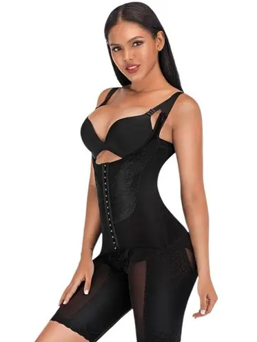 Supplim NWT Body Shaper Waist Cincher Underbust Corset Bodysuit Shapewear 4XL Black Size 4X