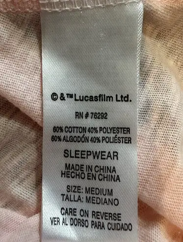 Star Wars Princess Leia Girls Run the Galaxy Pink Tank Top Nightgown Medium