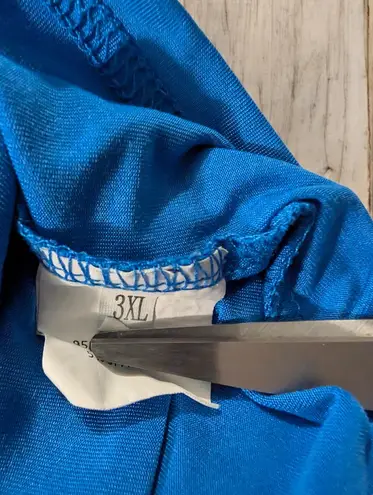 Blue Sleeveless Tank Top PLus Size 3XL V-Neck Cami Camisole Layers Stretch Shirt